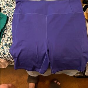 Girlfriend Collective Blue Bike Shorts